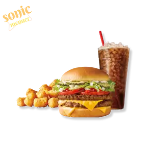 Hickory BBQ Cheeseburger Combo sonic