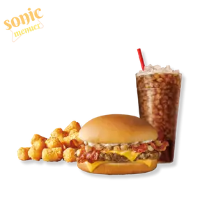 Peanut Butter Bacon SuperSONIC Double Cheeseburger Combo