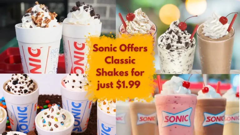 Sonic 1.99 Small Classic Shakes Offer: A Summertime Classic Gets a Sweet Deal